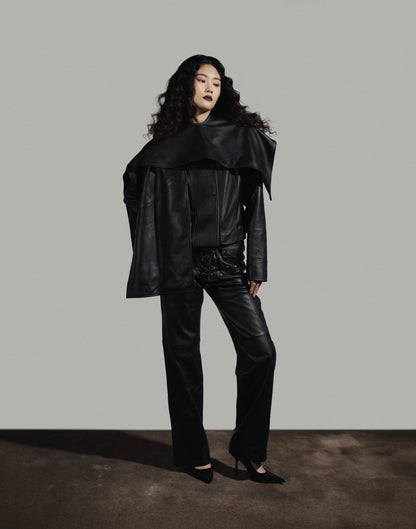 Jason Leather Pants Black