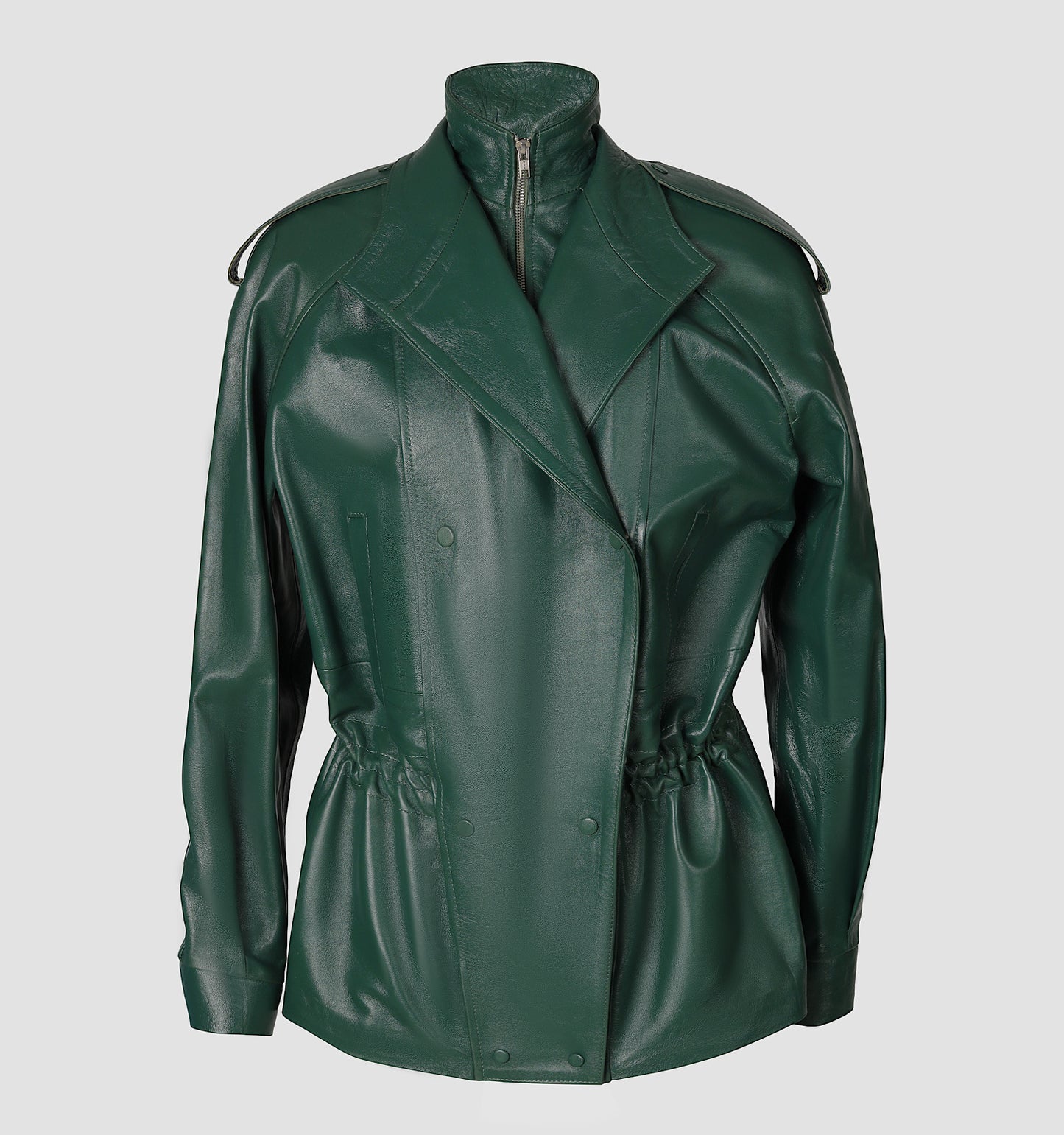 Gavin Leather Jacket Olive