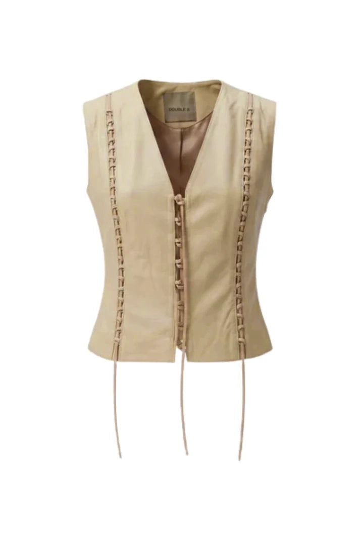 Jade Leather Top Butter Yellow