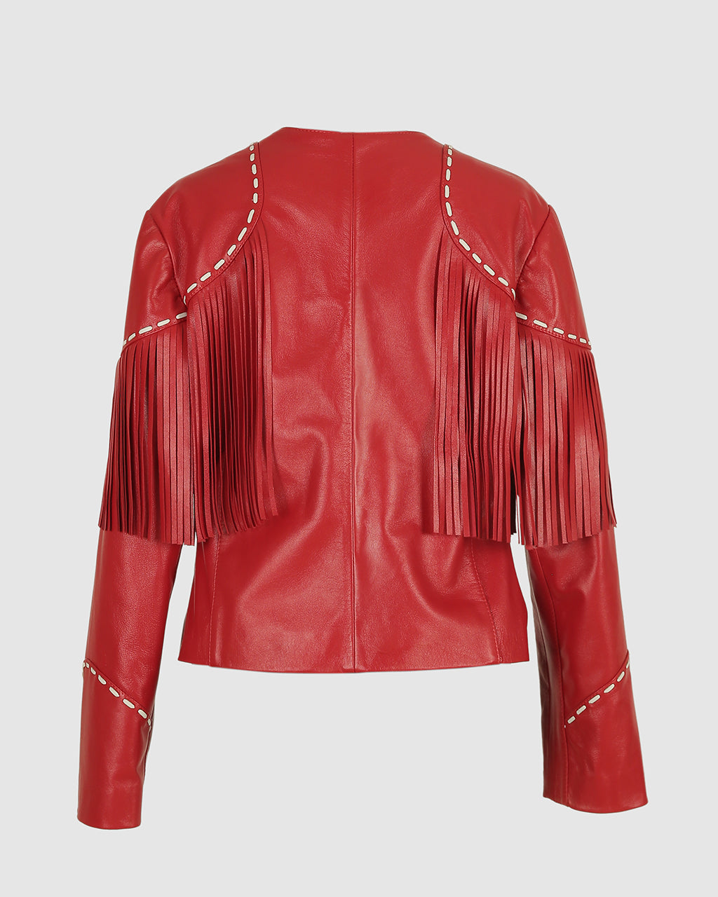Dalida Leather Jacket Red