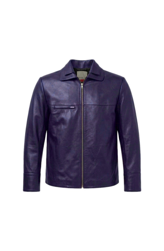Sadie Leather Jacket Plum Purple