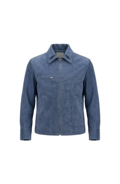 Sadie Suede Jacket Blue