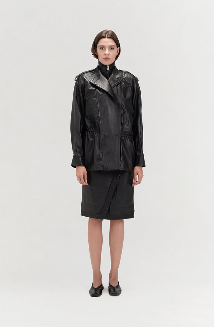 Gavin Leather Jacket Black