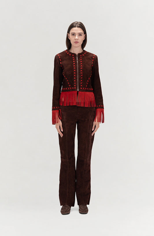 Amara Suede Jacket Brown