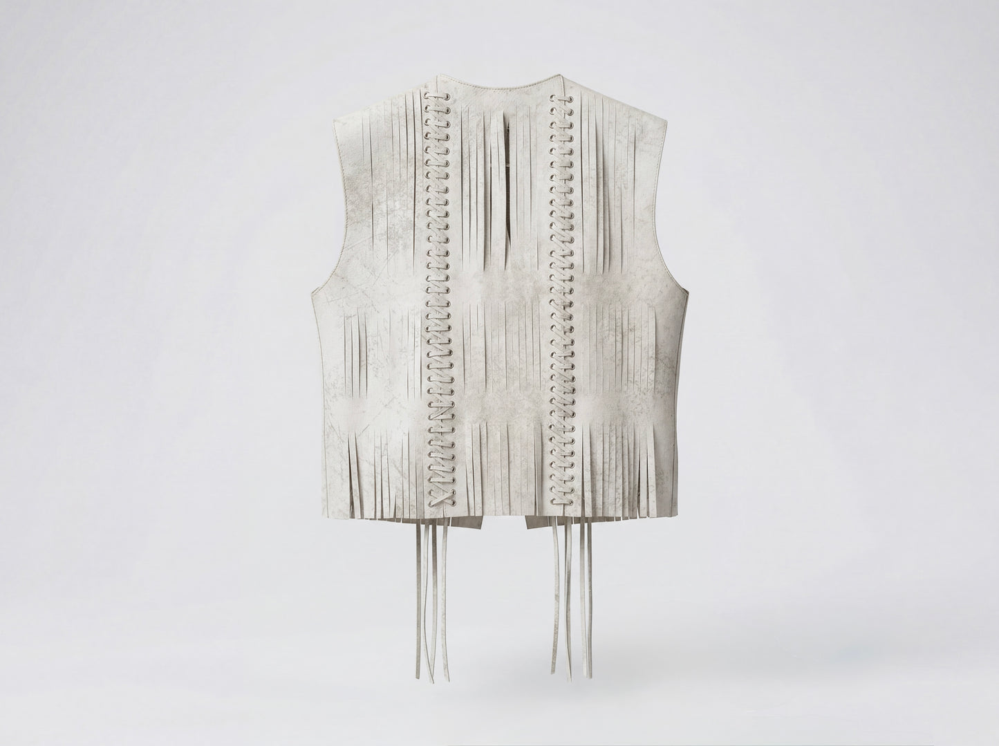 Caniayla II Leather Vest Washed White