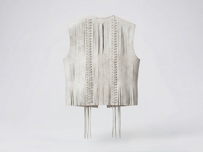 Caniayla II Leather Vest Washed White