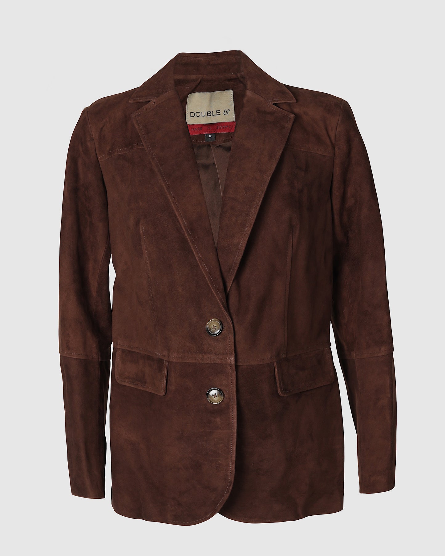 Polaris II Leather Blazer Brown Suede