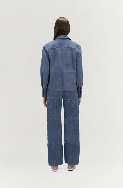 Liana Suede Shirt Blue
