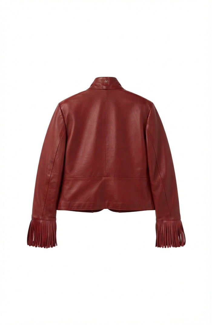 Ellie Leather Jacket Red