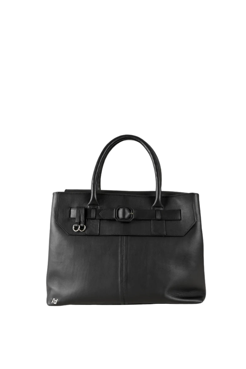 Eloura Oversized Leather Bag Black