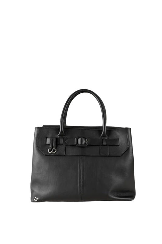 Eloura Oversized Leather Bag Black