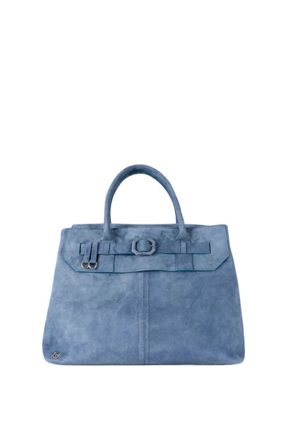 Eloura Oversized Suede Bag Blue