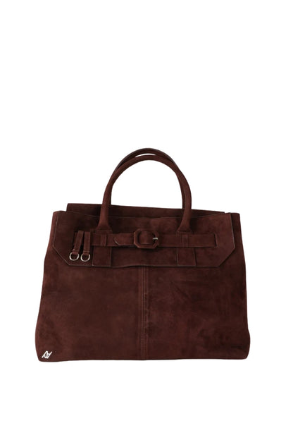 Eloura Oversized Suede Bag Brown
