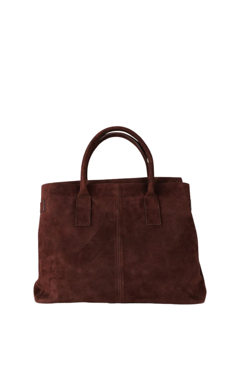Eloura Oversized Suede Bag Brown
