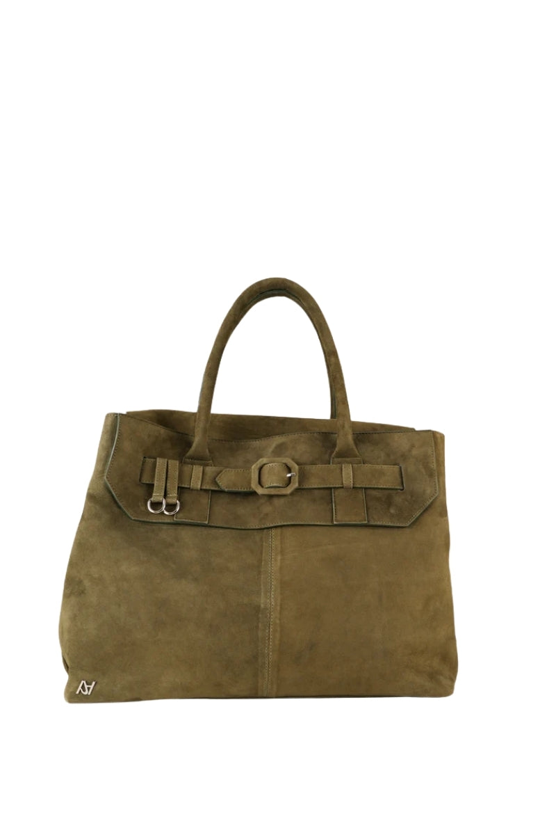 Eloura Oversized Suede Bag Olive