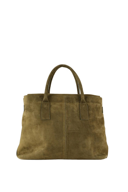 Eloura Oversized Suede Bag Olive