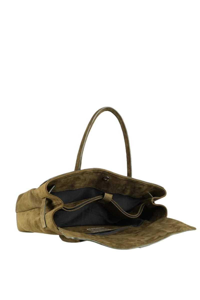 Eloura Oversized Suede Bag Olive