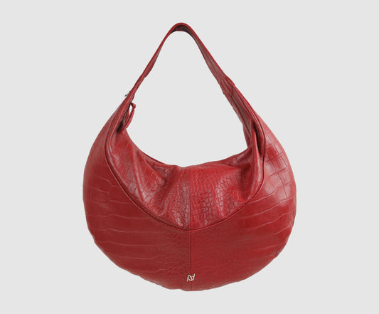 Evan Leather Bag Red Croc