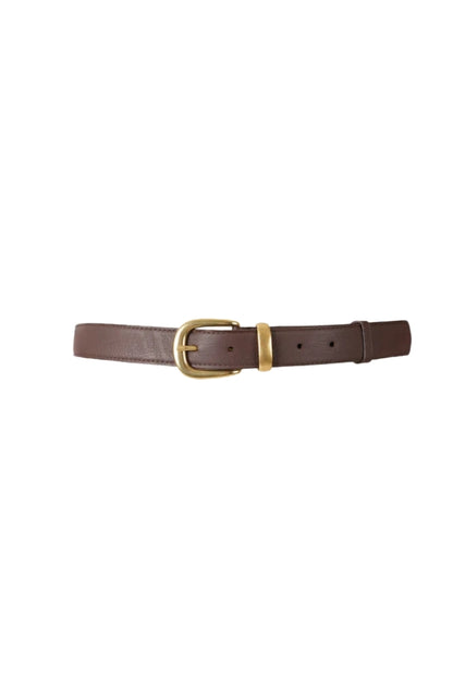 Evelle Leather Belt Brown