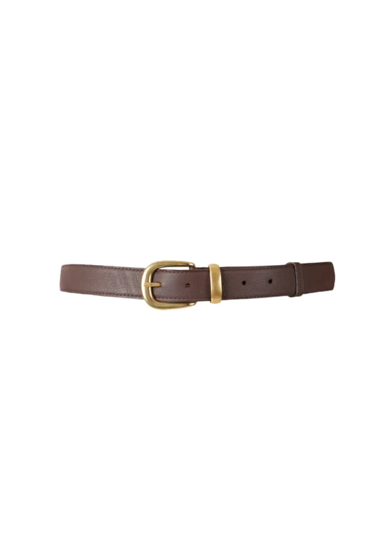 Evelle Leather Belt Brown