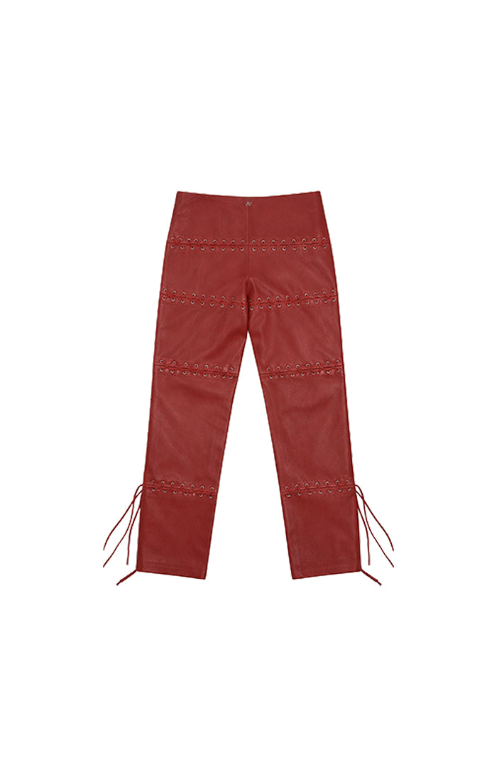 Phoebe Leather Pants Red