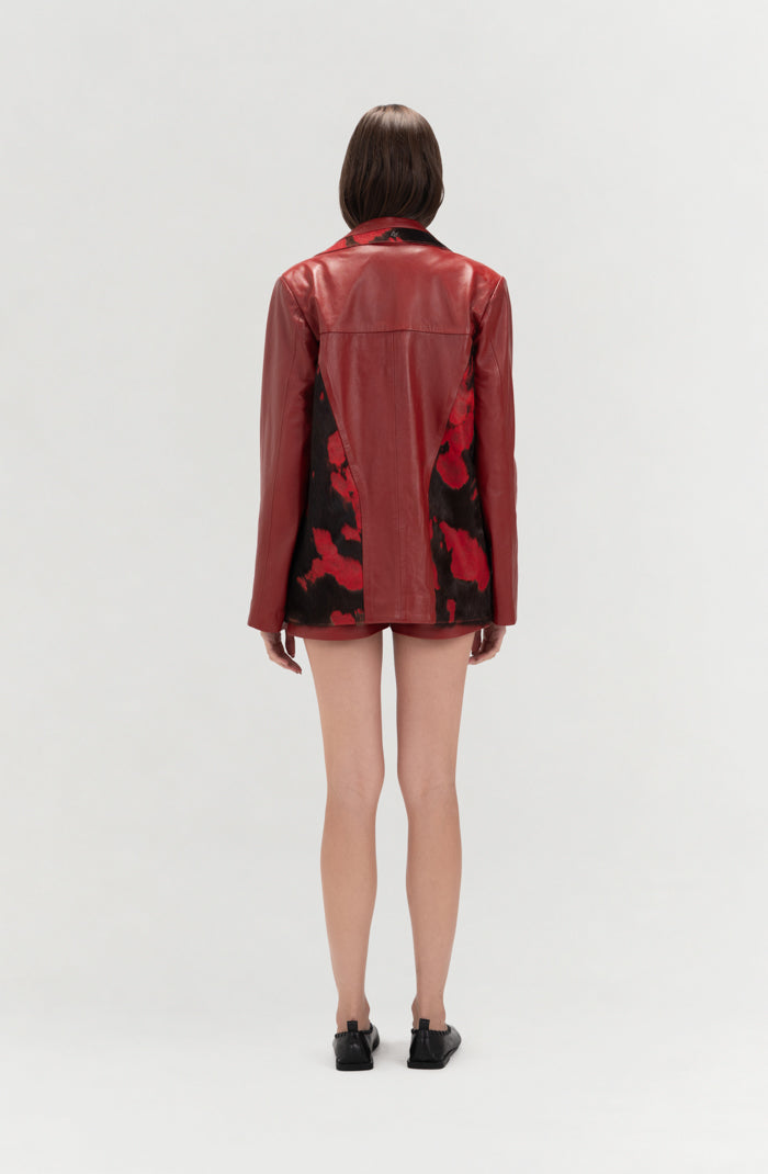 Kennedy Leather Jacket Red