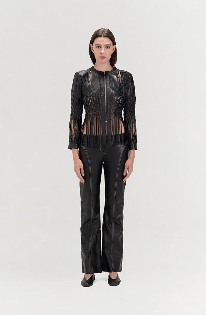 Attalea Leather Jacket Black
