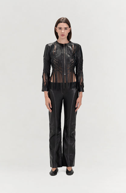 Attalea Leather Jacket Black