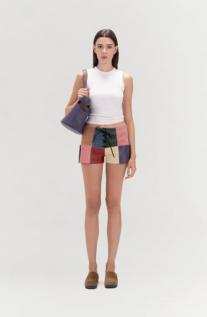 Zoey Leather Bag Plum Purple