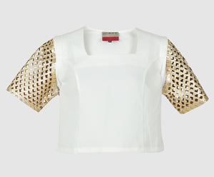 Mia Top White x Gold