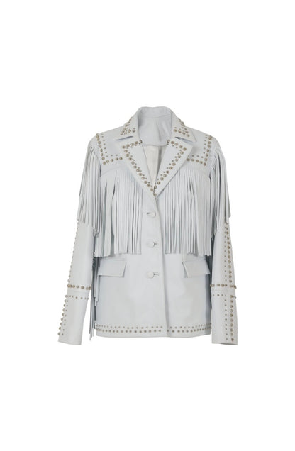Scarlett Leather Jacket White
