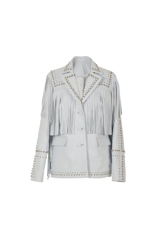 Scarlett Leather Jacket White
