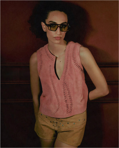 Willow Suede Top Pink
