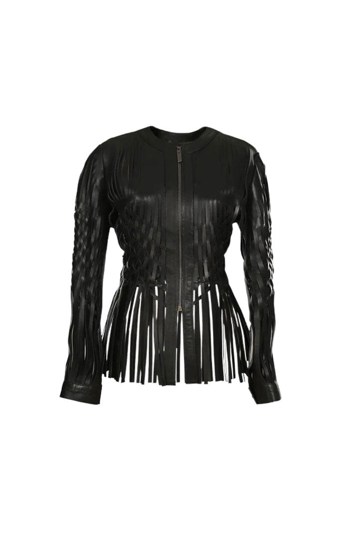 Attalea Leather Jacket Black