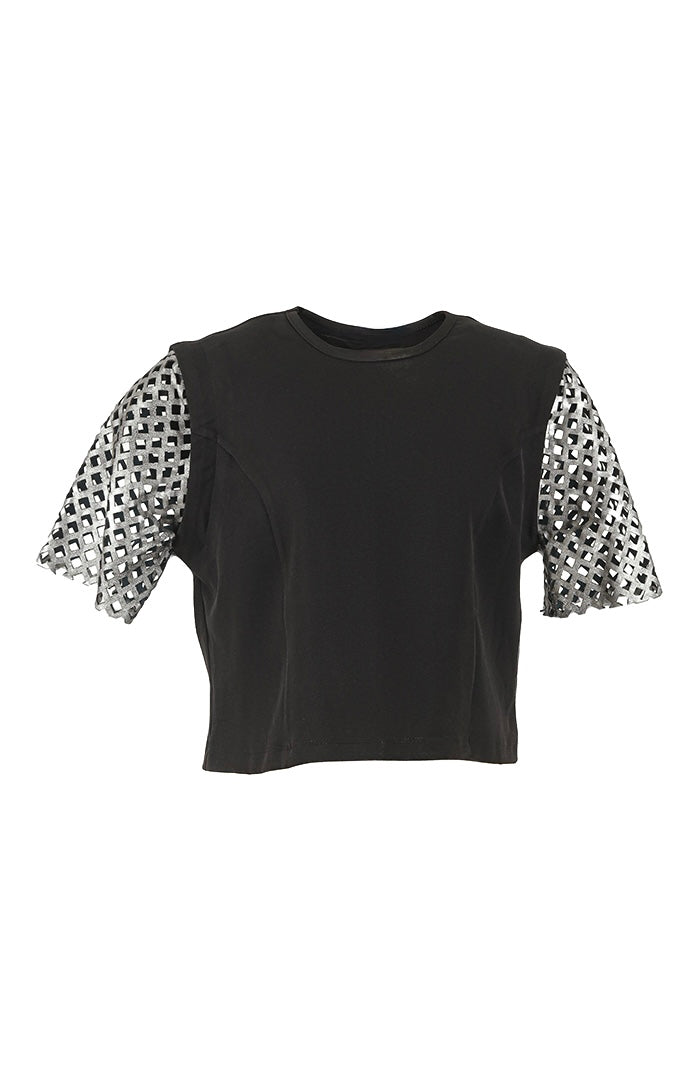 Mia Top Black x Washed Silver