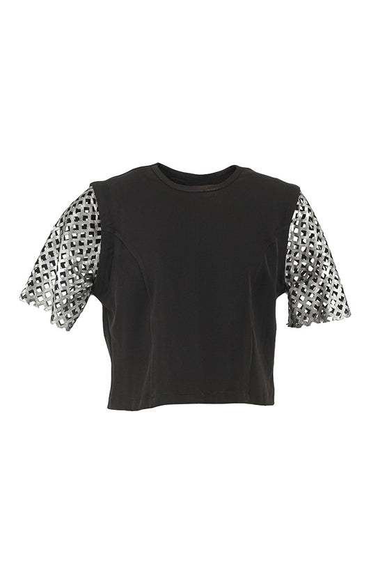 Mia Top Black x Washed Silver