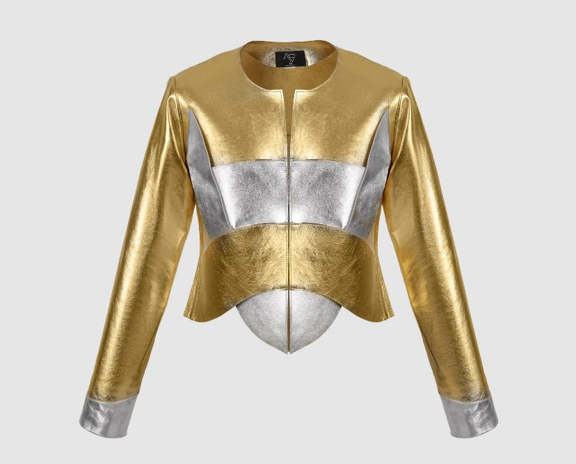 Nox Leather Jacket Gold