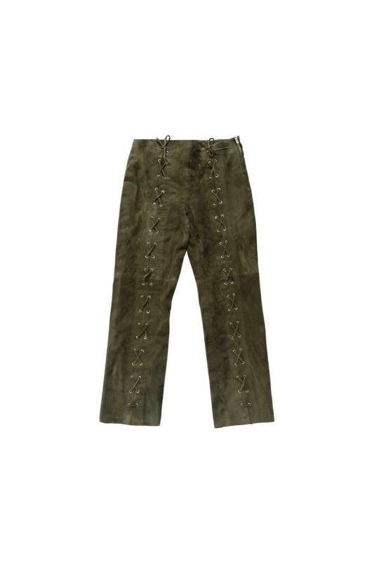 Adrian Suede Pants Olive