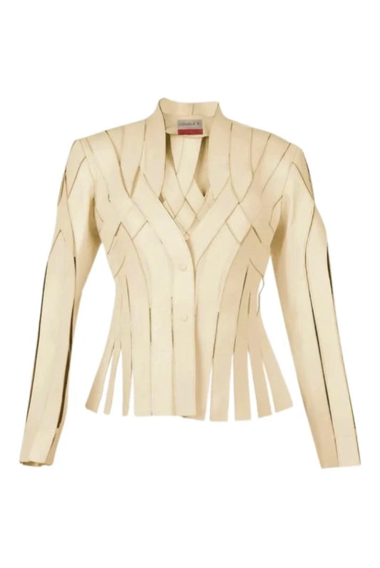 Brianna Leather Jacket Butter Yellow
