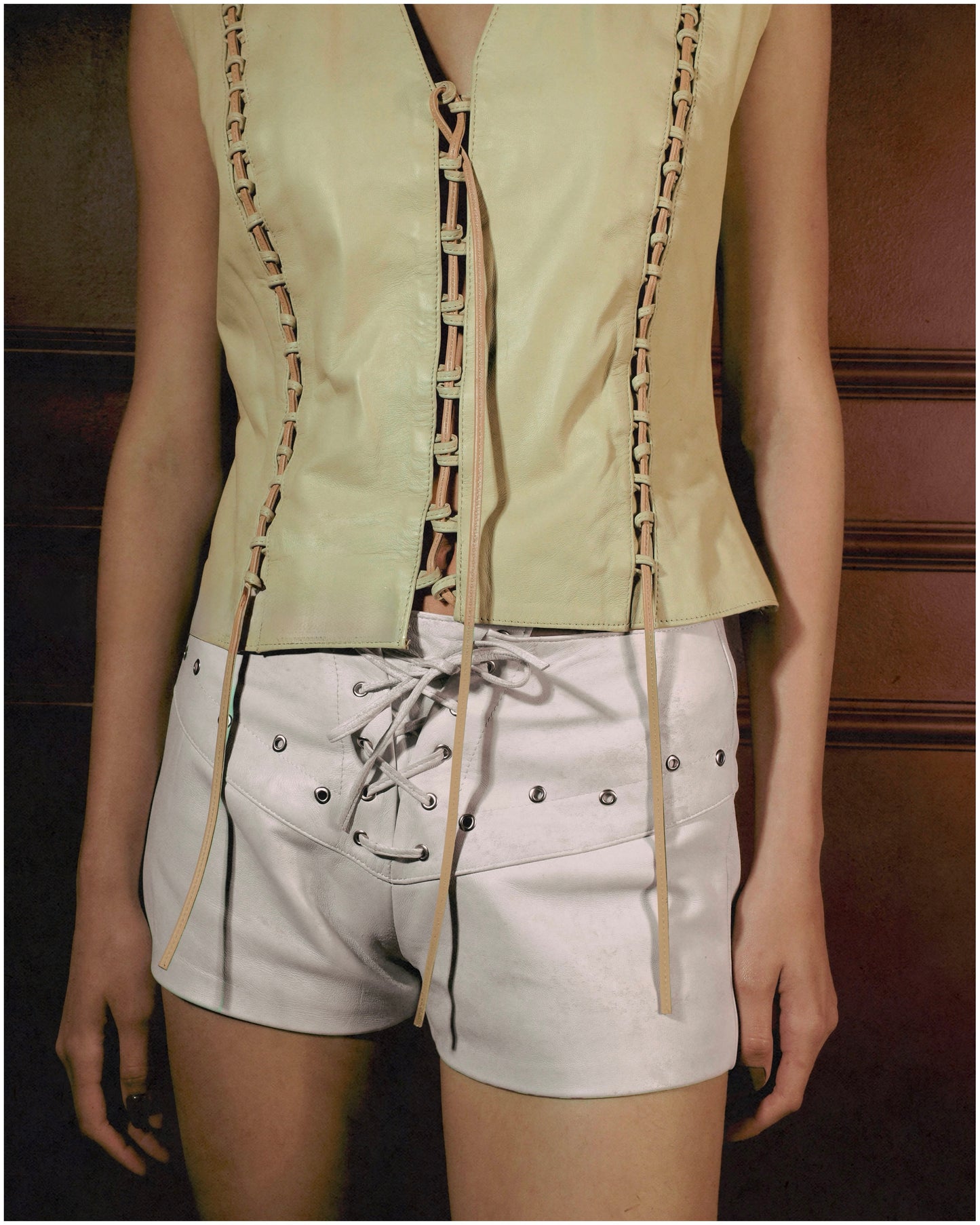 Jade Leather Top Butter Yellow