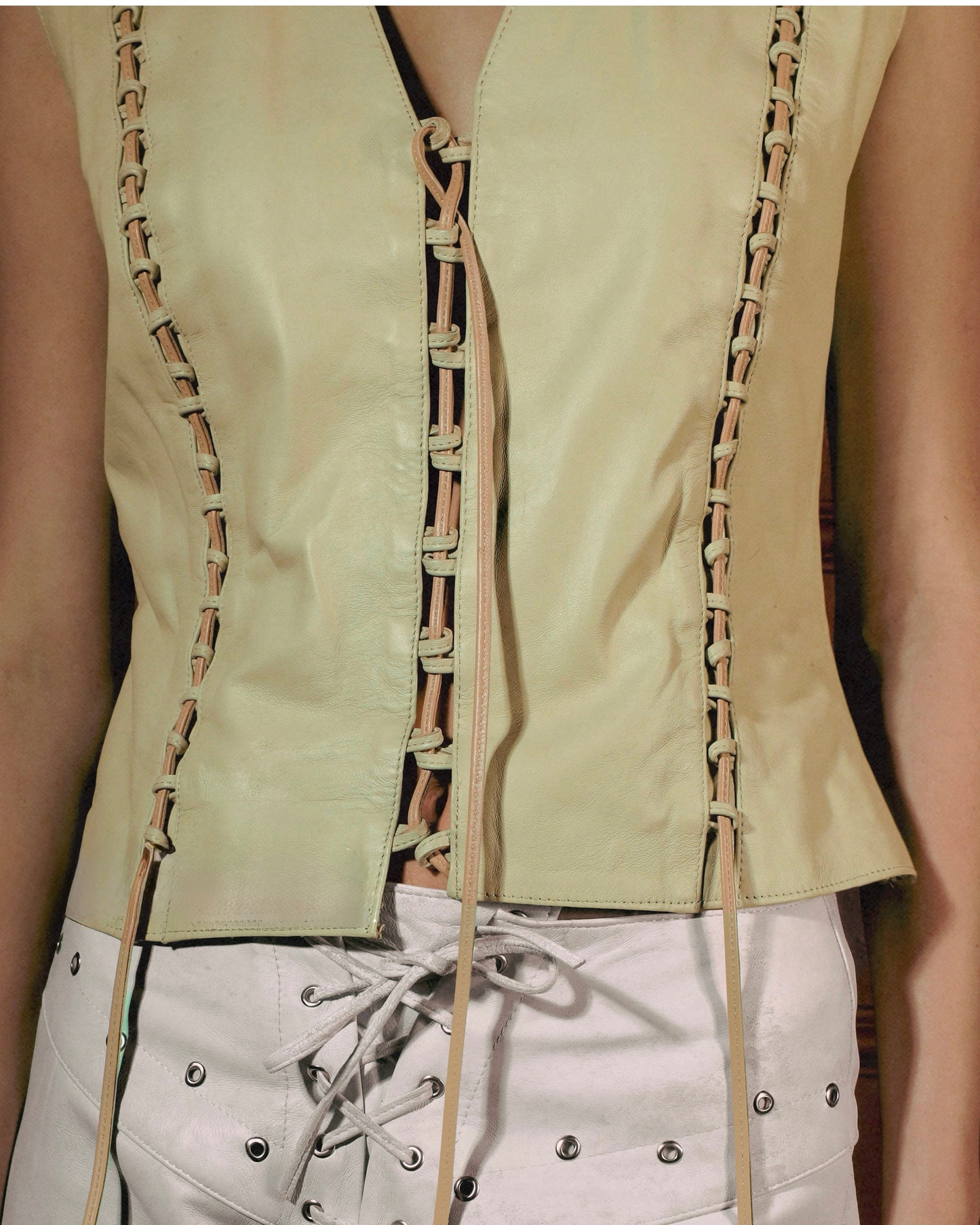 Jade Leather Top Butter Yellow