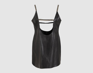 Charlotte Leather Dress Black