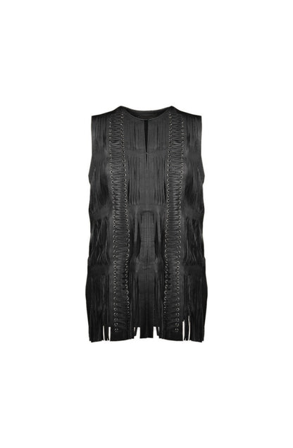 Caniayla Leather Vest Black