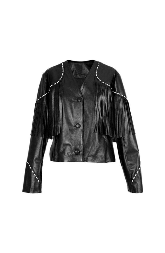 Dalida Leather Jacket Black