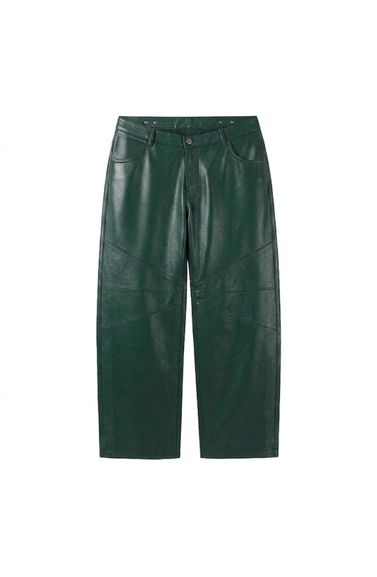 Gabriel Leather Pants Olive