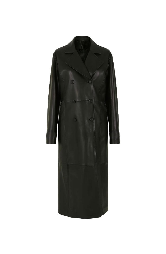 Aster Leather Coat Black