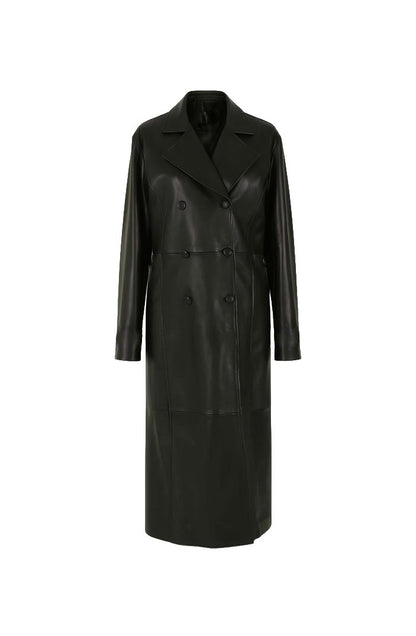 Aster Leather Coat Black