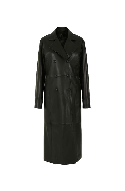 Aster Leather Coat Black