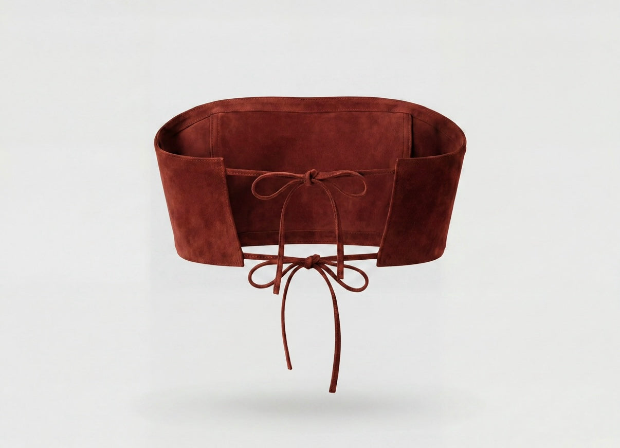 Amelia Suede Top Red