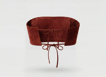 Amelia Suede Top Red
